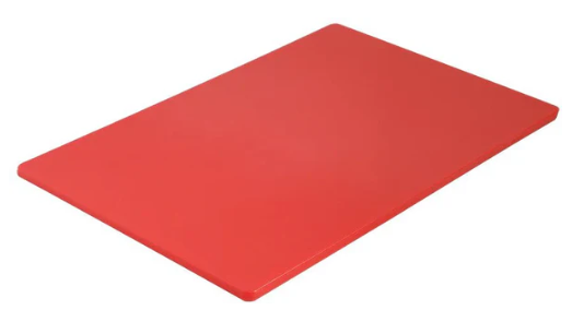 Custom Sized Cutting Board Poly Top 24''x24'' , 3/4'' (19mm) Thickness Red CT-19R | SKU: CBD-CT-19R-24X24