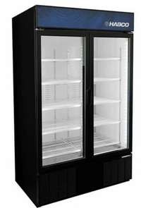 Habco 47" Wide 78" High 2 Swing Door Glass Refrigerator Merchandiser ESM46HC | SKU: CLR-ESM46HC