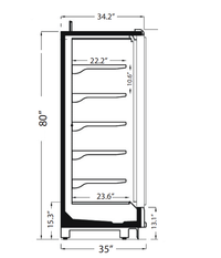 EuroCold 123" Four Glass Door Cooler Remote GDCDR-90-4D | SKU: CLR-GDCDR-90-4D