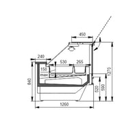 99'' Alaska-Line Heated Display Showcase HIT-185-2 | SKU: DSP-HIT-185-2