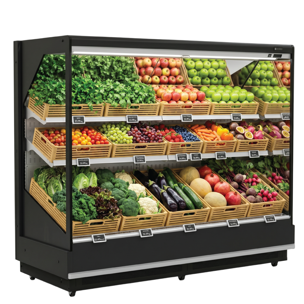 EuroCold 98" Open Front Multideck Merchandiser for Fruit and Vegetables Remote VCLH-100-8 | SKU: EOF-VCLH-100-8