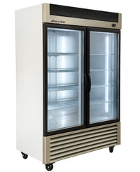 55" Alaska-Line Reach in 2 Glass Door Freezer 50 Cu.Ft HIT-408 | SKU: FRZ-HIT-408